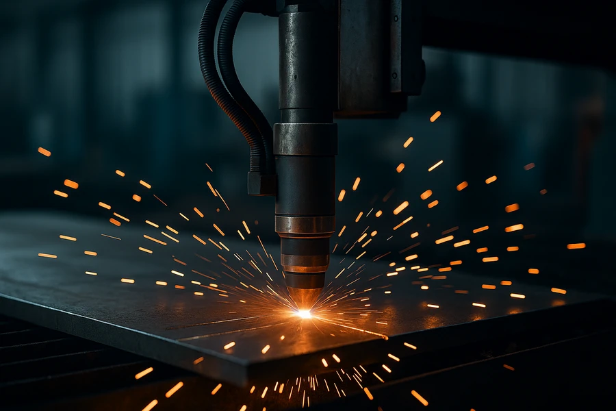 دستگاه برش CNC ورق آهن در حال کار